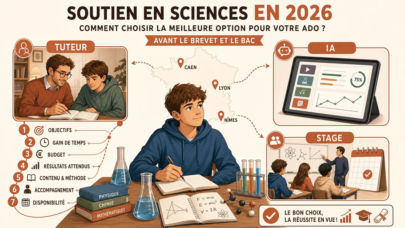 Cours de soutien en sciences (2026) : 7 critères pour choisir