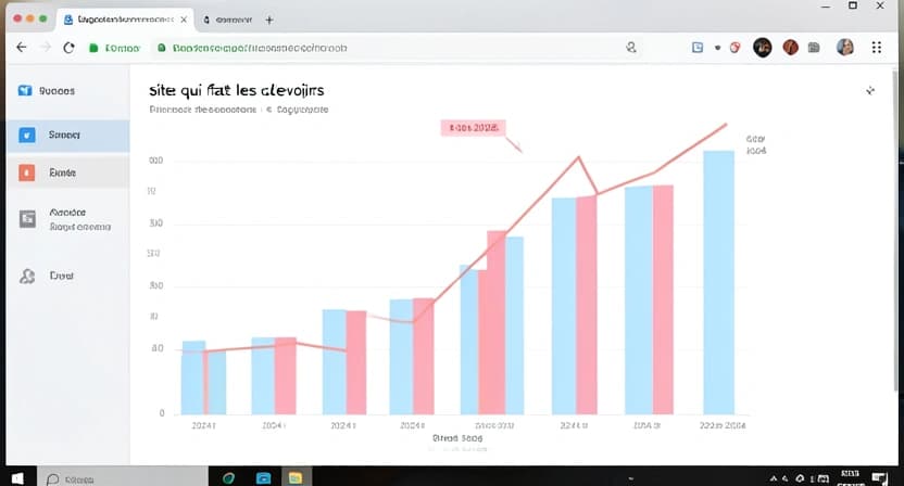 Infographie montrant une flèche ascendante avec l'étiquette "Recherches 'site qui fait les devoirs' +300% en 1 an"