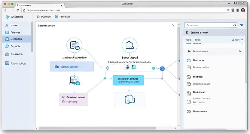 Schéma d'un écosystème d'apprentissage numérique équilibré entre maison, école et outils