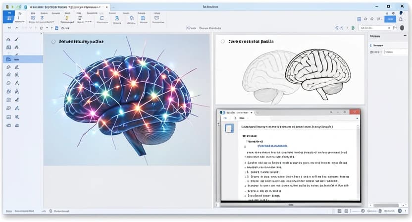Infographie montrant un cerveau avec des connexions qui s'activent lors d'un apprentissage actif, et un cerveau passif face à une réponse copiée