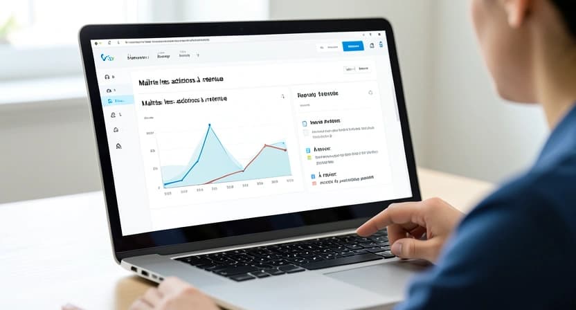 Capture d'écran réaliste du tableau de bord parent Akademos, montrant la progression hebdomadaire en mathématiques et français, avec des graphiques et des commentaires du tuteur IA