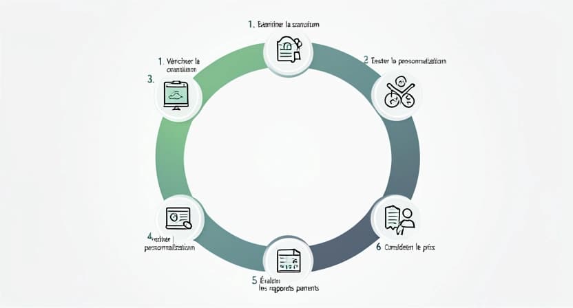 Infographie en 6 étapes pour évaluer une plateforme de tutorat IA