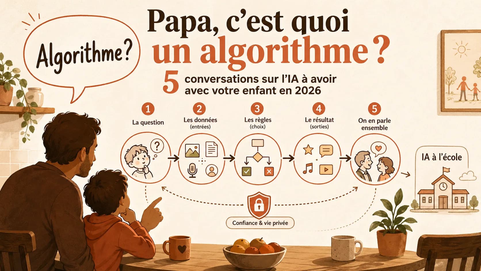 « Papa, c'est quoi un algorithme ? » : 5 conversations sur l'IA à avoir avec votre enfant en 2026