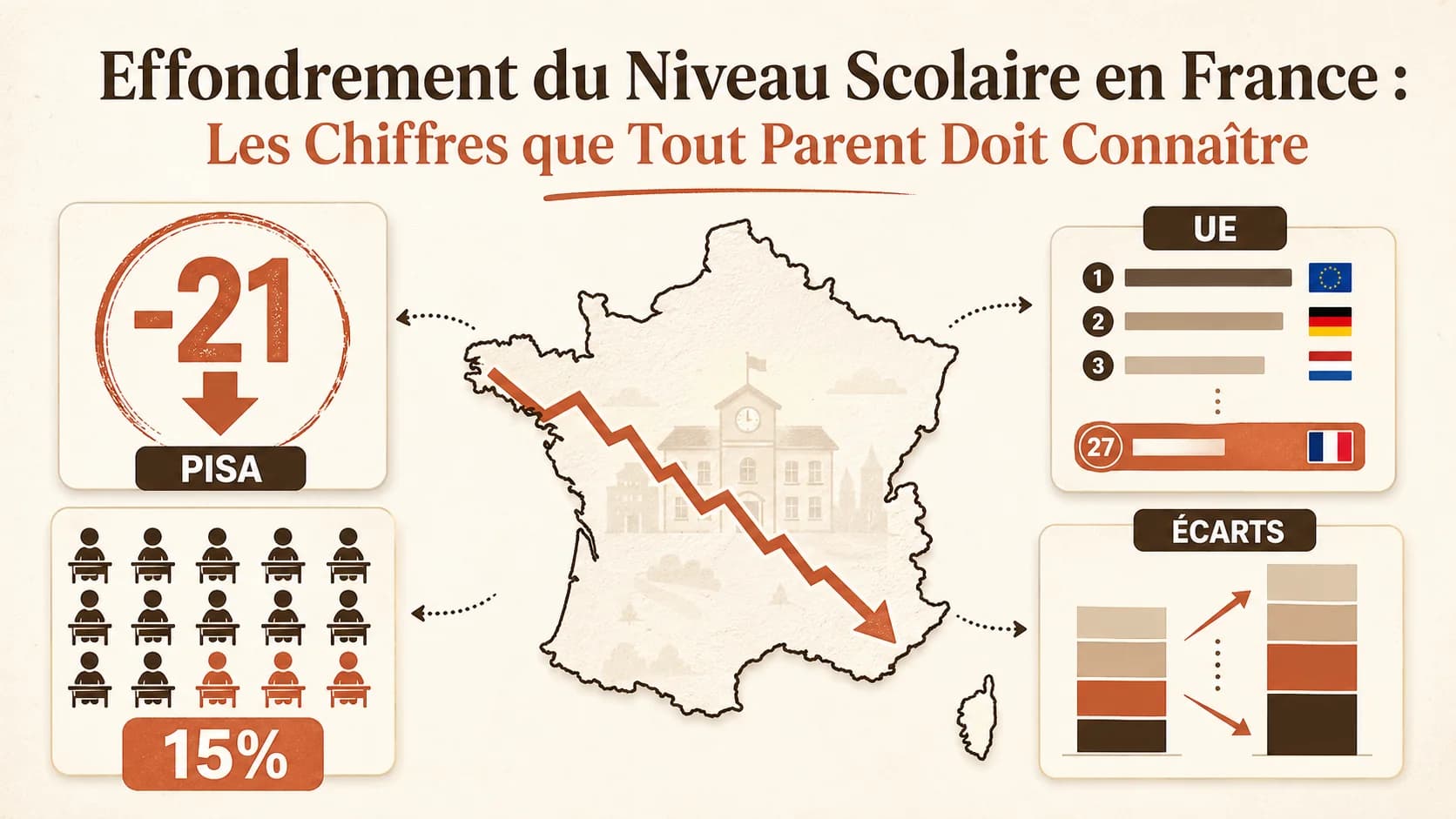 Effondrement du Niveau Scolaire en France : Les Chiffres que Tout Parent Doit Connaître