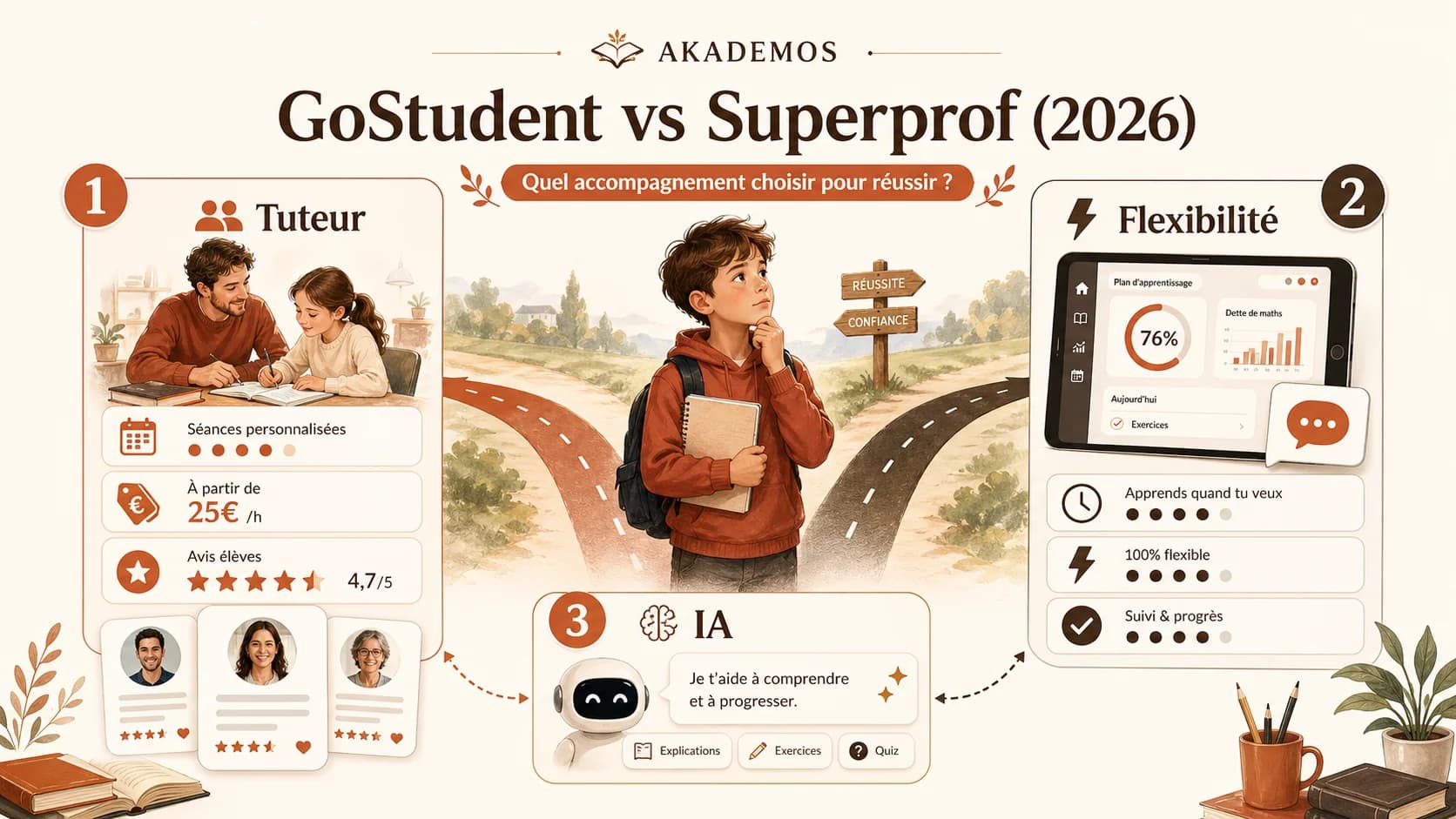 GoStudent vs Superprof (2026) : Le Comparatif Définitif pour Choisir le Bon Soutien Scolaire