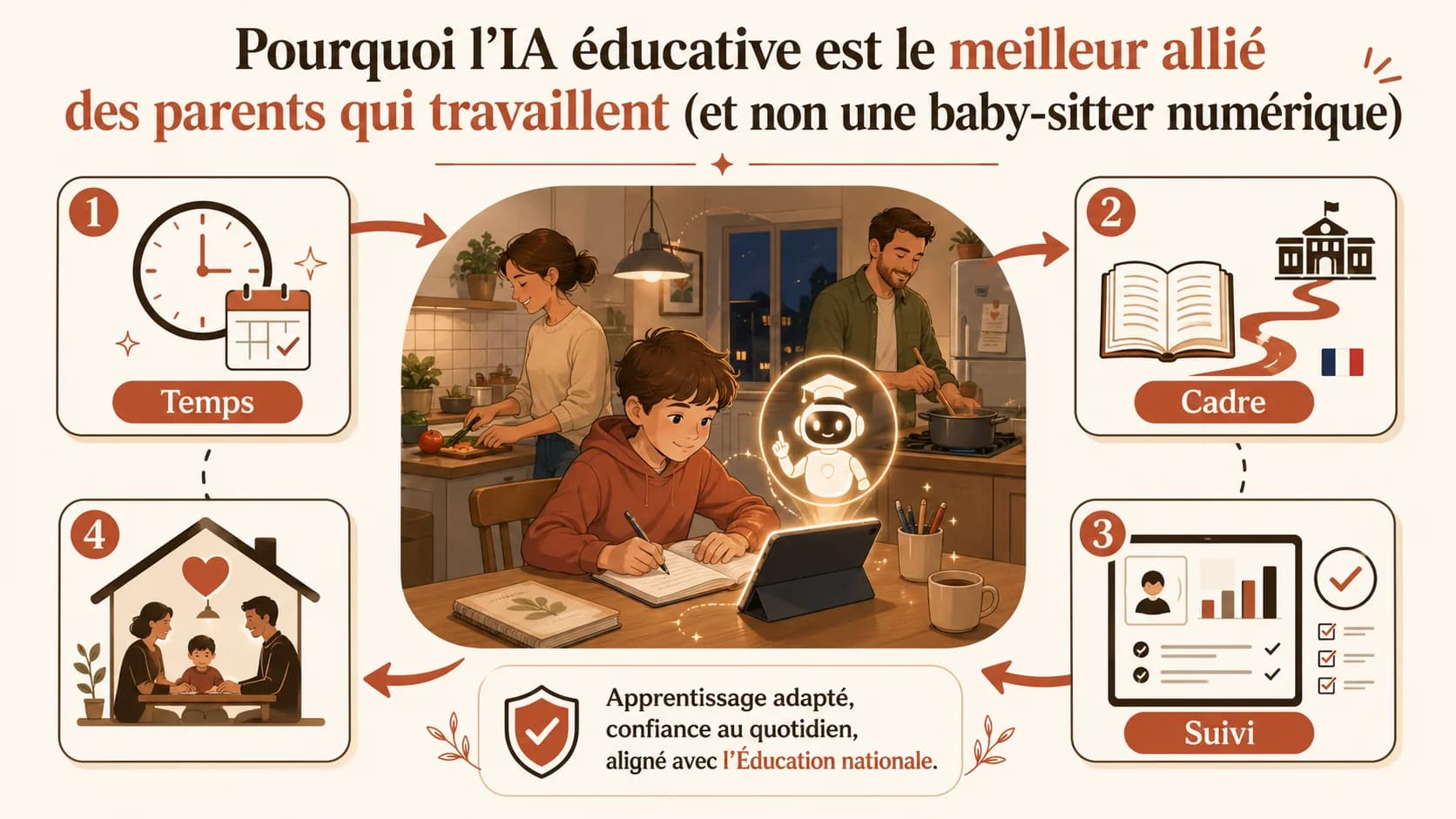 Pourquoi l'IA éducative est le meilleur allié des parents qui travaillent (et non une baby-sitter numérique)