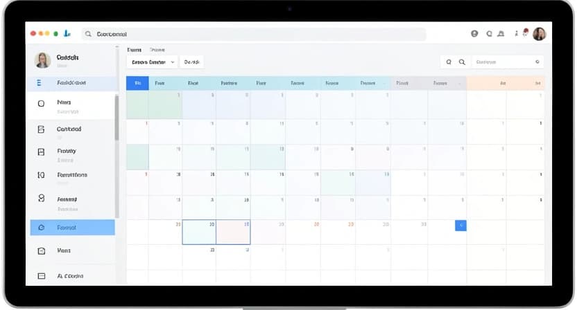 Capture d'écran d'une application de calendrier partagé familial (type Google Calendar) montrant un emploi du temps surchargé : réunions professionnelles, cours de musique annulés, et des cases "soutien scolaire ?" laissées vides et stressantes.