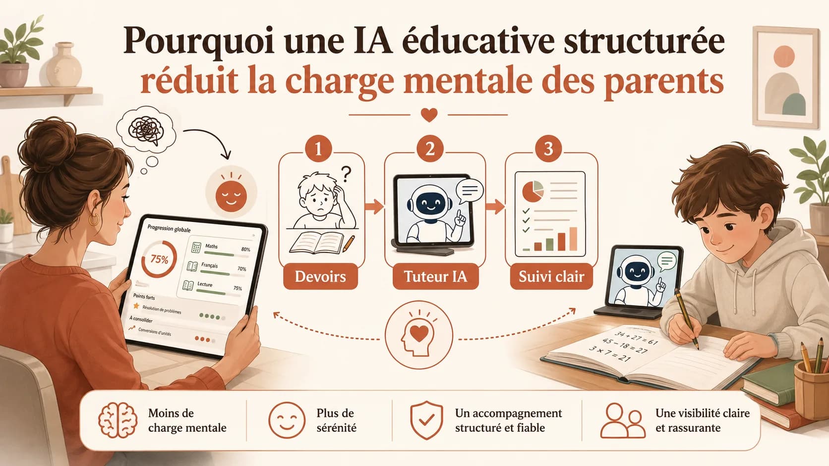 Pourquoi l'IA éducative est le meilleur remède contre la 'charge mentale scolaire' des parents