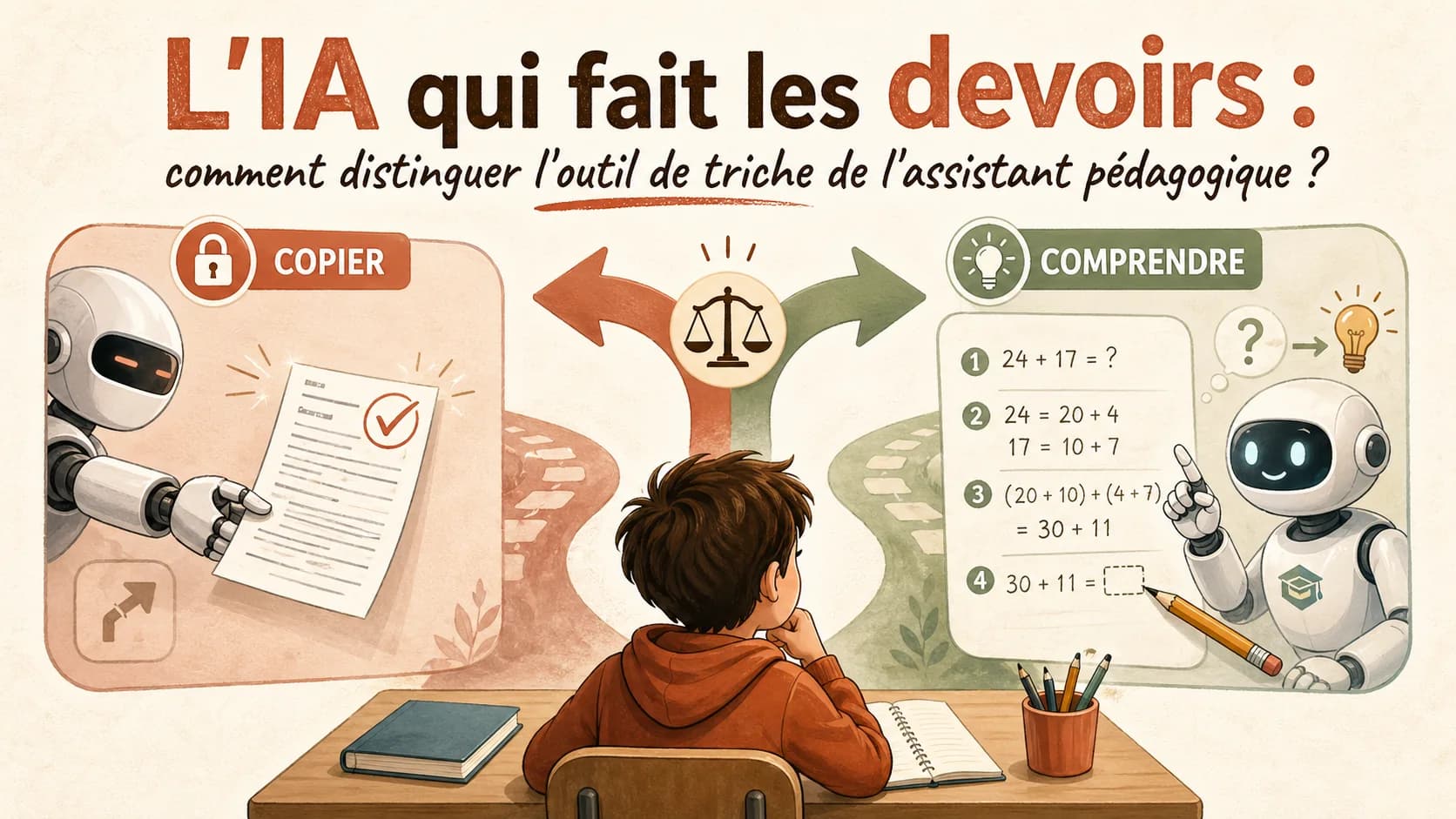 L'IA qui fait les devoirs : comment distinguer l'outil de triche de l'assistant pédagogique ?