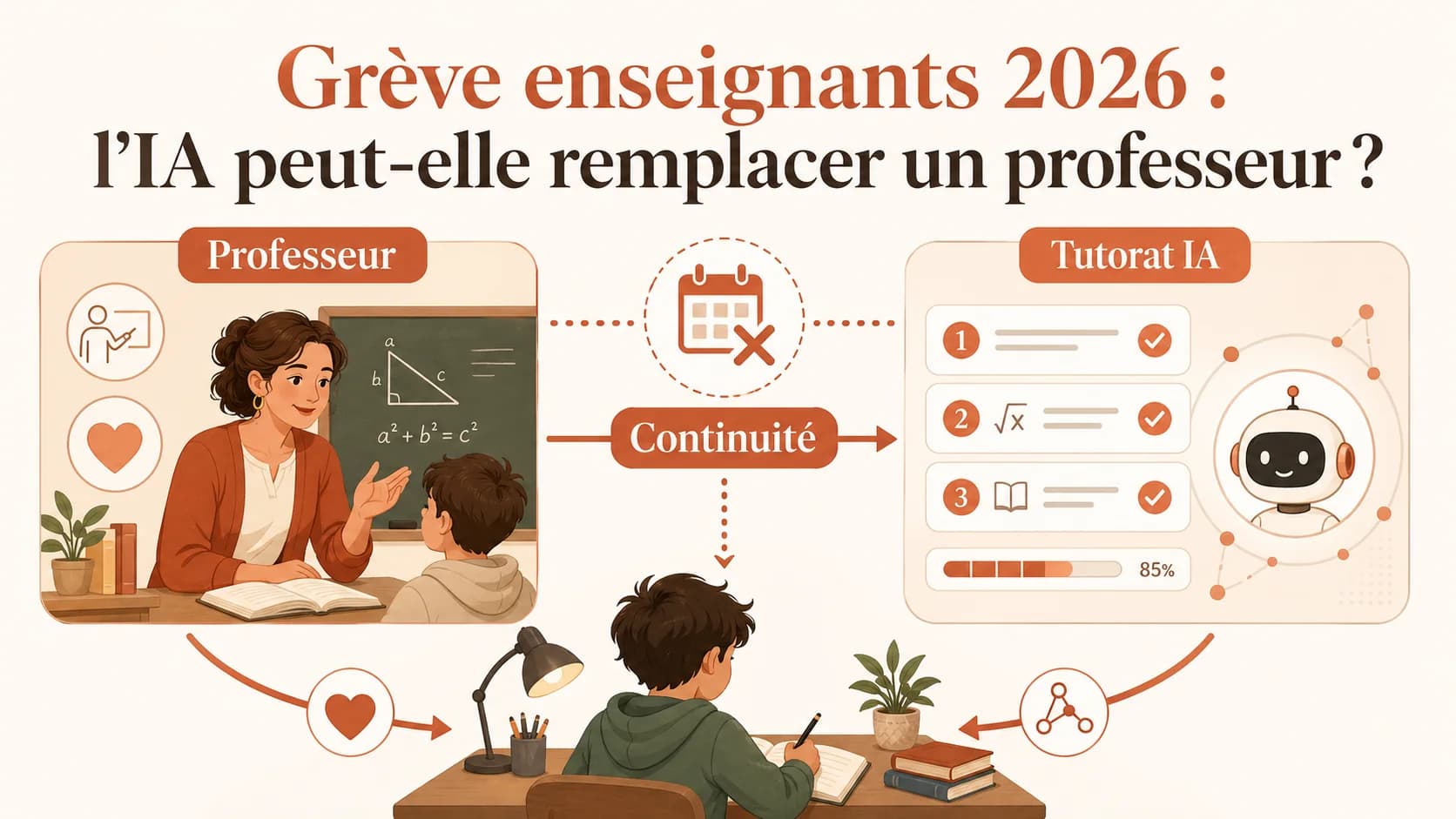 Grève enseignants 2026 : l'IA peut-elle remplacer un professeur ?