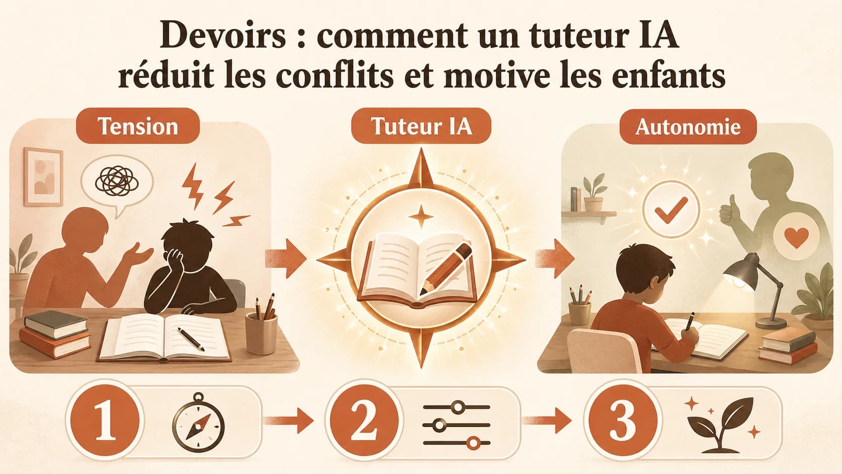 Devoirs : comment un tuteur IA réduit les conflits et motive les enfants