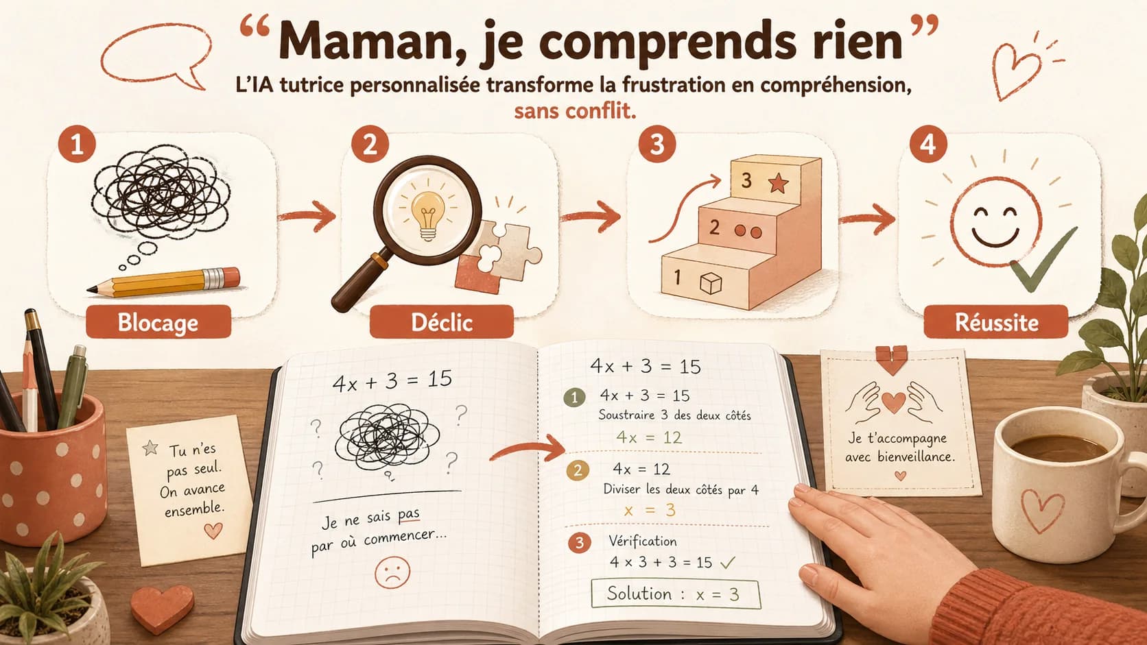 « Maman, je comprends rien » : Comment l'IA peut transformer la frustration en réussite (sans cris ni larmes)