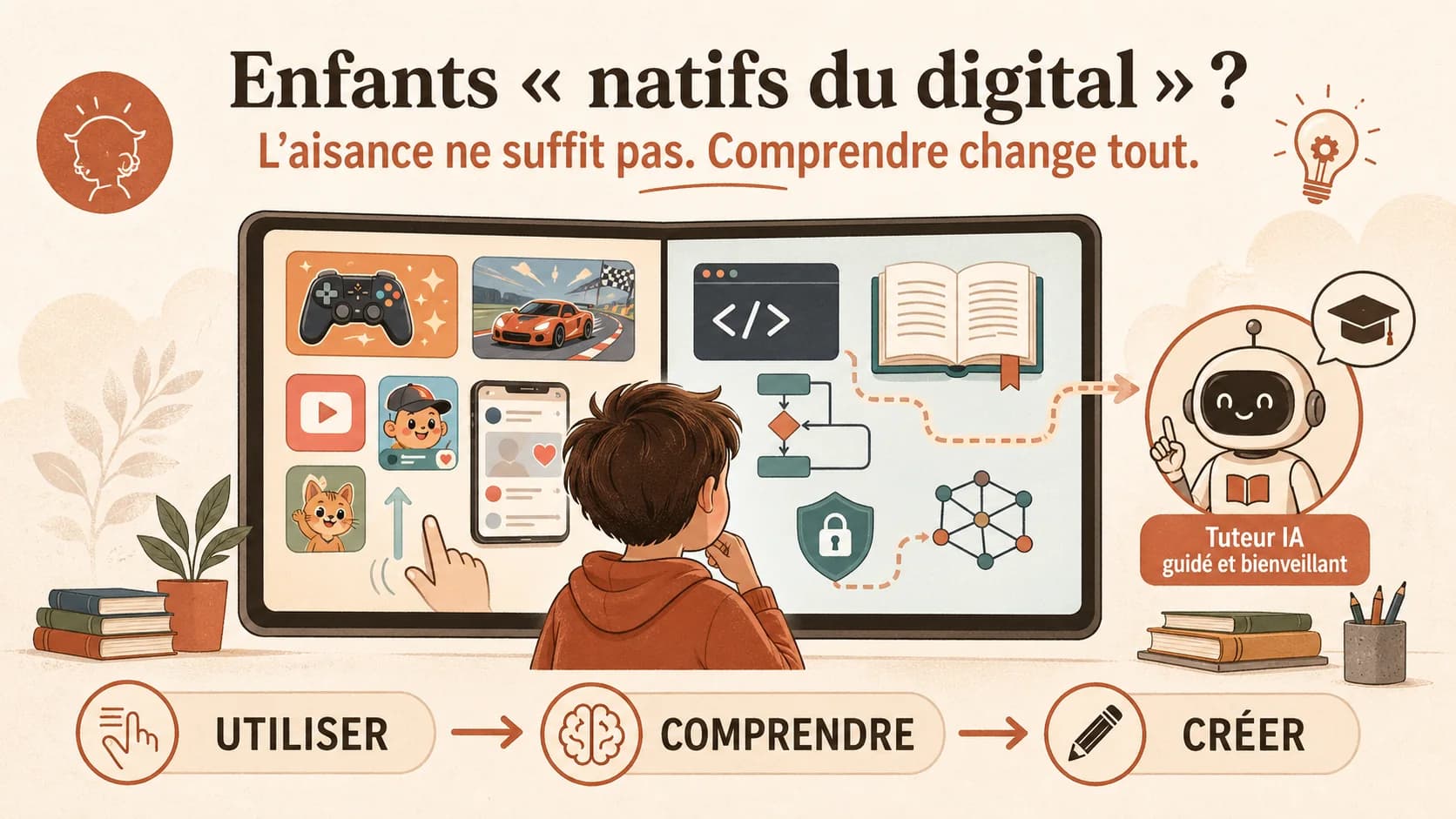 Le mythe de la 'génération IA' : pourquoi nos enfants ne sont pas des 'natifs du numérique' et comment l'éduquer à la technologie