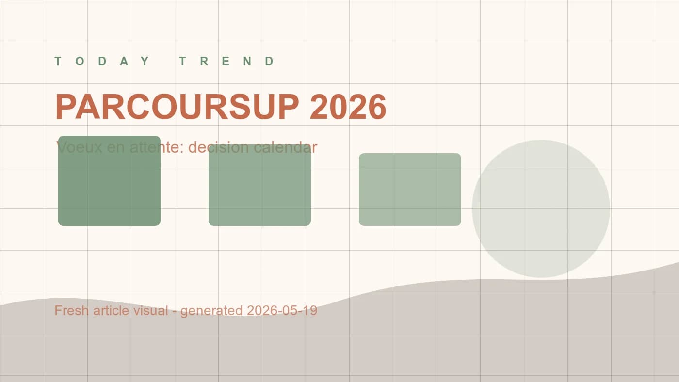 Parcoursup 2026 : classement des voeux en attente du 5 au 8 juin