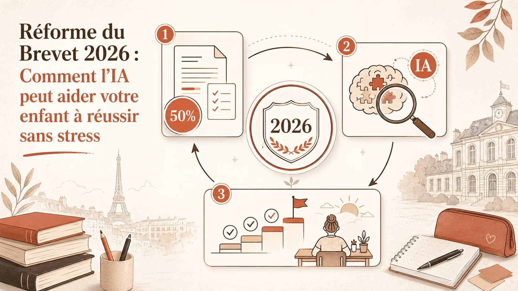 Réforme du Brevet 2026 : Comment l'IA peut aider votre enfant à réussir sans stress