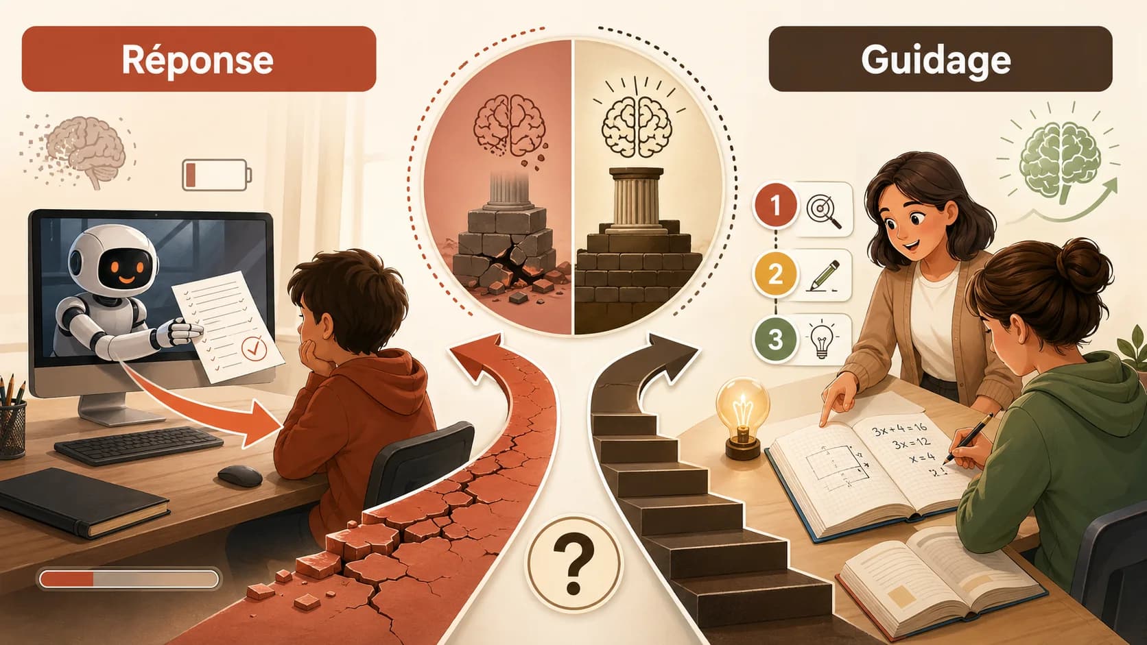 Site qui fait les devoirs : pourquoi la facilité immédiate est l'ennemi de l'apprentissage durable