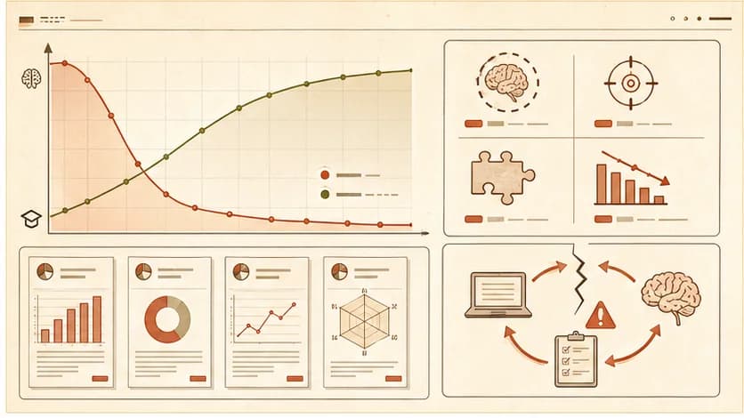 Infographie montrant un cerveau avec des connexions qui s'activent lors d'un apprentissage actif, et un cerveau passif face à une réponse copiée