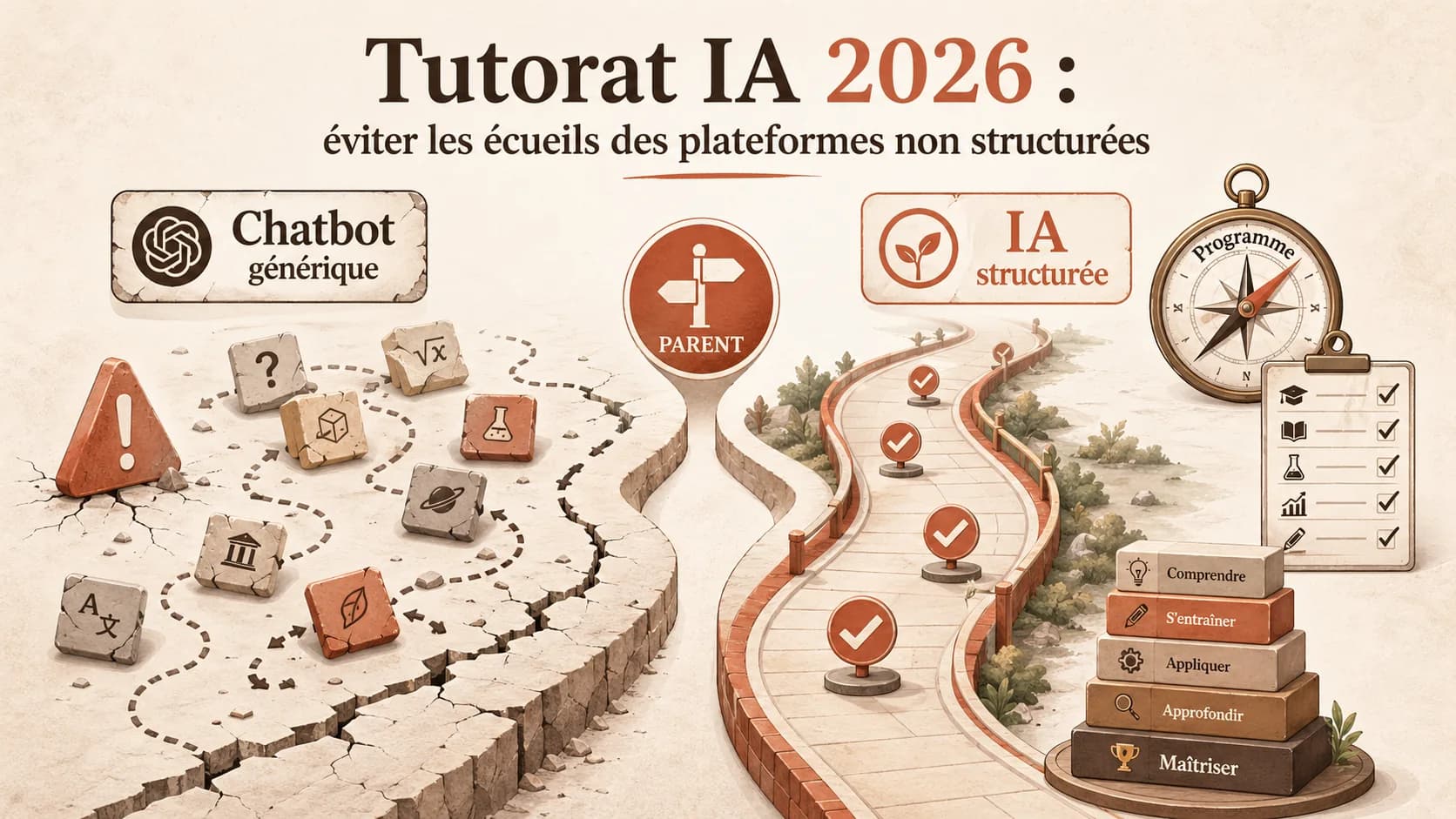 Tutorat IA 2026 : éviter les écueils des plateformes non structurées
